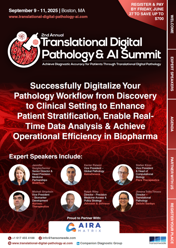 2nd Translational Digital Pathology, AI and companion diagnostic conference