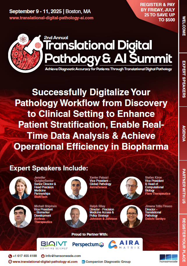 2nd Translational Digital Pathology, AI and companion diagnostic conference