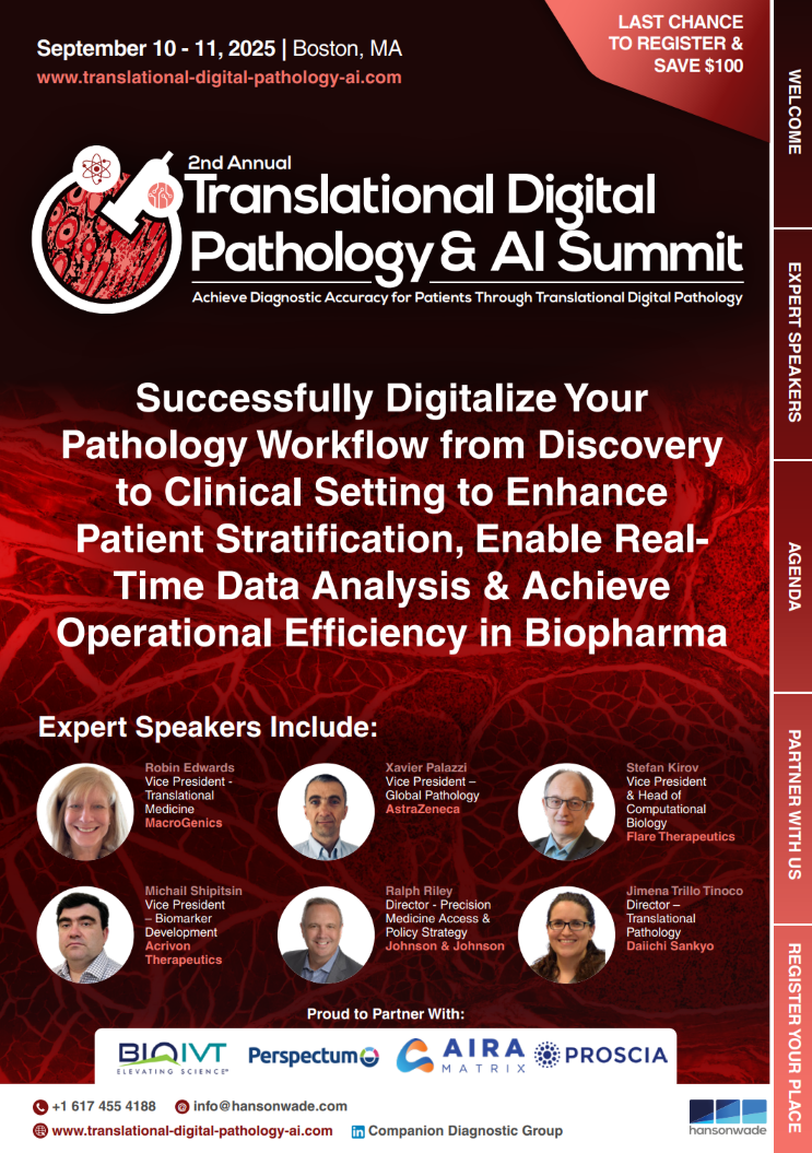 2nd Translational Digital Pathology, AI and companion diagnostic conference